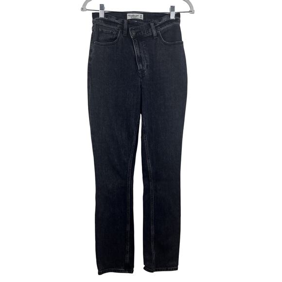 Abercrombie & Fitch The 90s Slim Straight Ultra High Rise Jeans Curve Love 25 S - Picture 8 of 10